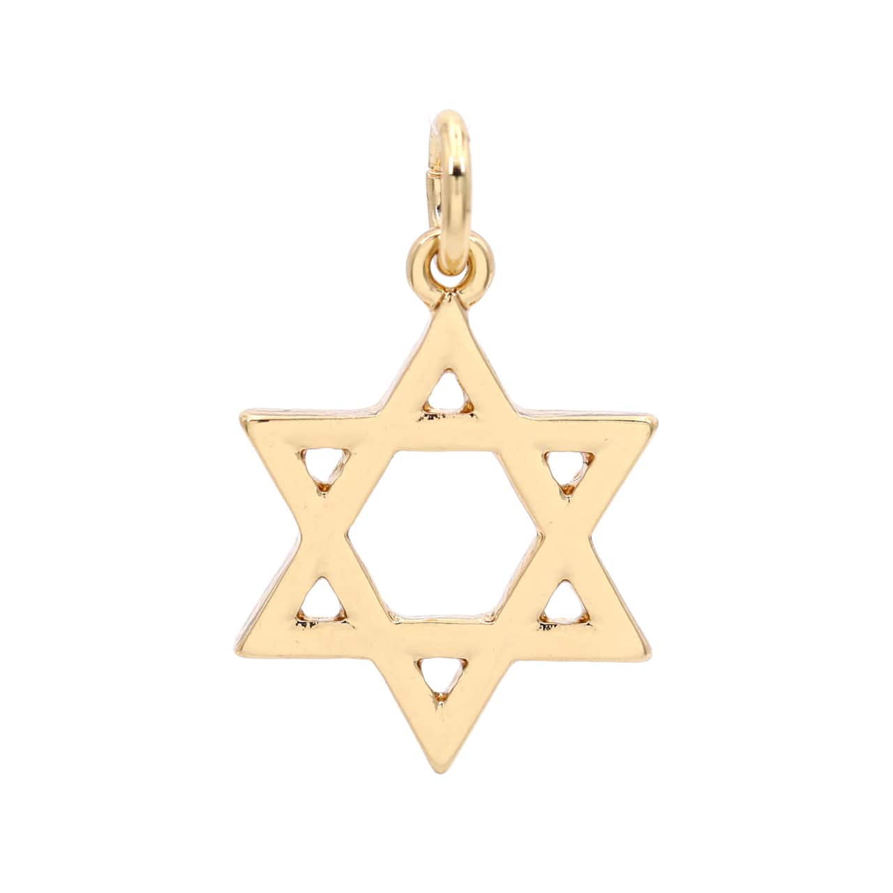 12 Pack: 14K Gold Plated Star of David Charm by Bead Landing™